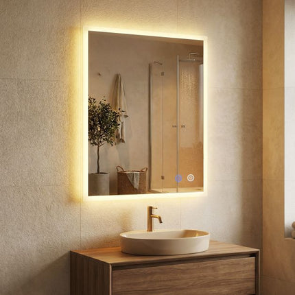 LED Bathroom Mirror 70x50cm, Anti-Fog, Dimmable