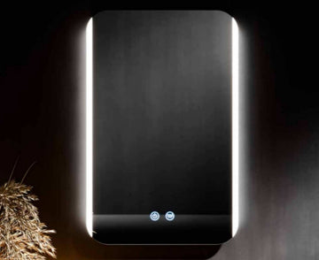 LED Bathroom Mirror, 70x50 cm, Dimmable with Anti-Fog Function