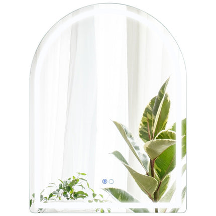 LED Bathroom Mirror with Anti-Fog, 60x80 cm, Dual Lighting