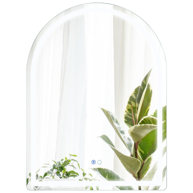 LED Bathroom Mirror with Anti-Fog, 60x80 cm, Dual Lighting