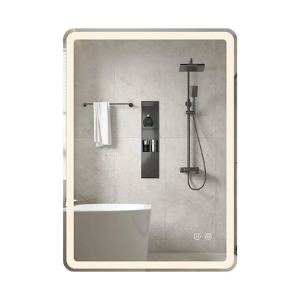 LED Bathroom Mirror with Anti-Fog, Dimmable, 70x50 cm