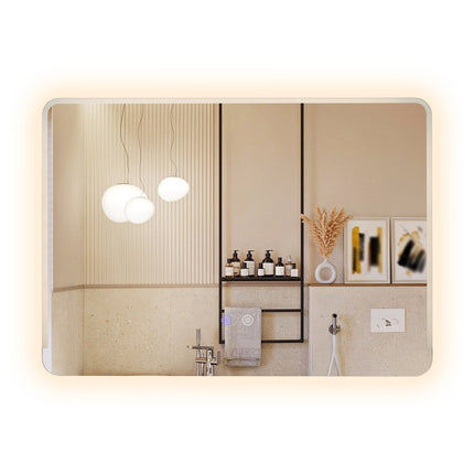 LED Bathroom Mirror with Anti-Fog, Dimmable Light, 70x50 cm