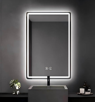 LED Bathroom Mirror with Defogging, 3 Light Colors, 70x50 cm