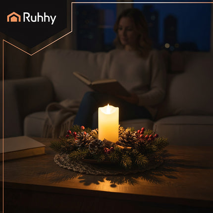 LED Candle Insert, Flickering Flame, Battery-Operated, 12.5x5cm