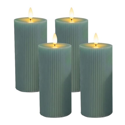 LED Candles Set of 4, 18cm Real Wax Flameless