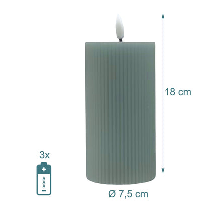 LED Candles Set of 4, 18cm Real Wax Flameless