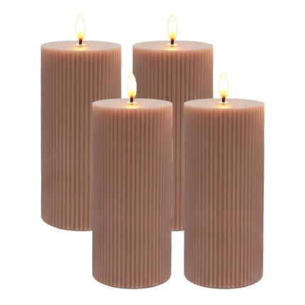 LED Candles Set of 4, Real Wax, 18cm