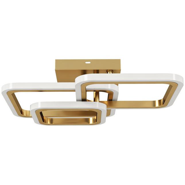 LED Ceiling Light 40W, 4300LM, 3-Color, Gold, 48x46x13 cm