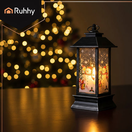 LED Christmas Lantern, Silver, Battery-Powered