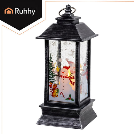 LED Christmas Lantern, Silver, Battery-Powered