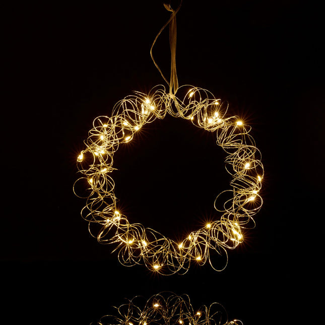 LED Decorative Wreath Light, 30cm, Warm White