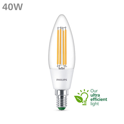 LED E14 B35 Crown 2.3W (40W) Clear 485lm 2700K Energy class A