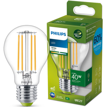 LED E27 Normal 40W Clear 485lm 3000K Energy class A