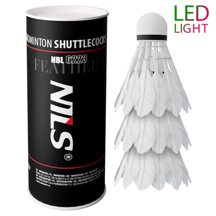 LED Feather Shuttlecocks, 3 Pack