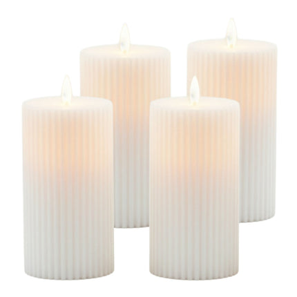 LED Flameless Candles, Set of 4, Flickering Light