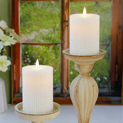 LED Flameless Candles, Set of 4, Flickering Light