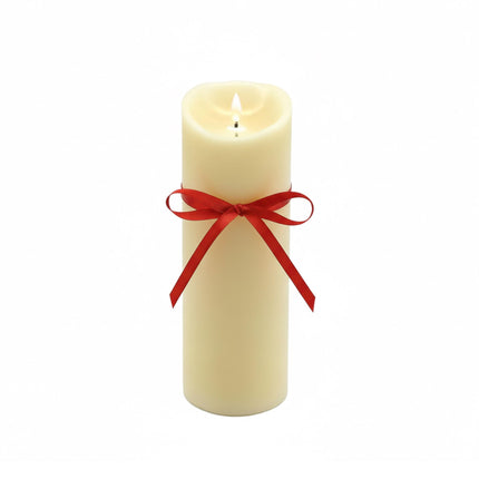 LED Flameless Pillar Candle, 30cm, Real-Wax Finish