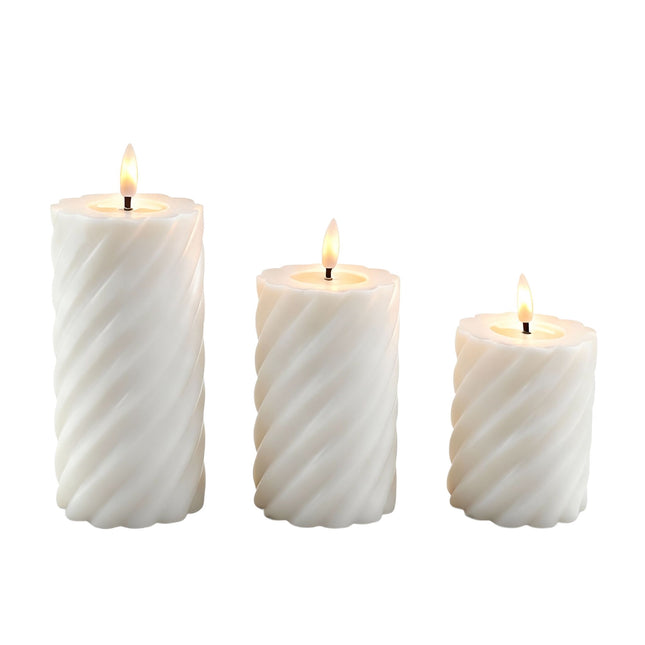 LED Flameless Real-Wax Candle Set – 3 Sizes