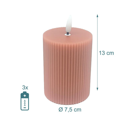 LED Flameless Real-Wax Candles, Flickering Flame