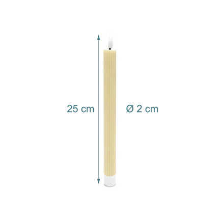 LED Flameless Taper Candles, Real-Wax, Set of 6