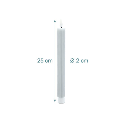 LED Flameless Taper Candles, Real-Wax, Set of 6