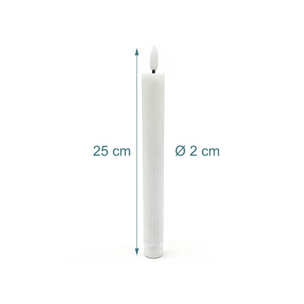 LED Flameless Taper Candles, Real Wax, Set of 6