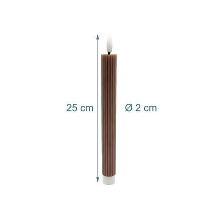 LED Flameless Taper Candles, Real-Wax, Set of 6