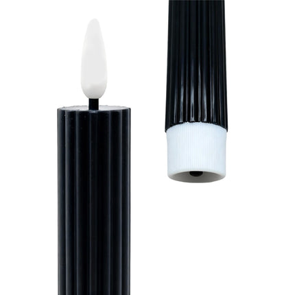 LED Flameless Taper Candles, Real-Wax, Set of 6
