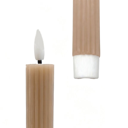 LED Flameless Taper Candles, Real-Wax, Set of 6