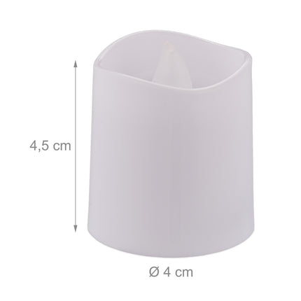 LED Flickering Tea Light Candles, Set of 12, Battery Included