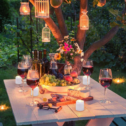 LED Flickering Tea Light Candles, Set of 12, Battery Included