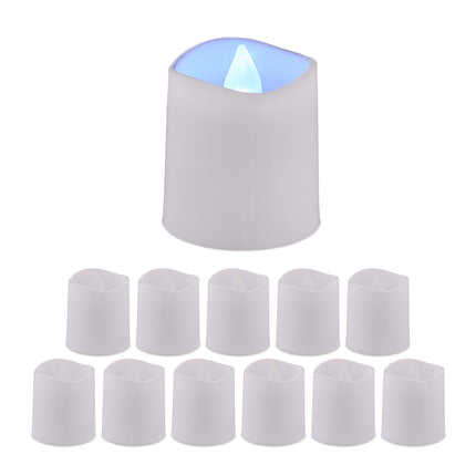 LED Flickering Tea Light Candles, Set of 12, Battery Included