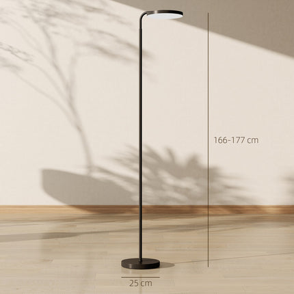 LED Floor Lamp, Adjustable, Remote Control, Black