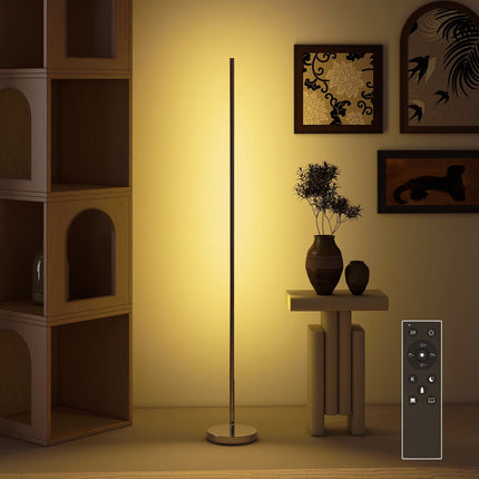 LED Floor Lamp, Dimmable 3000-6000K, Remote, 150 cm