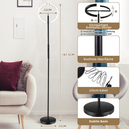 LED Floor Lamp – Dimmable 3000-6000K, Remote Control