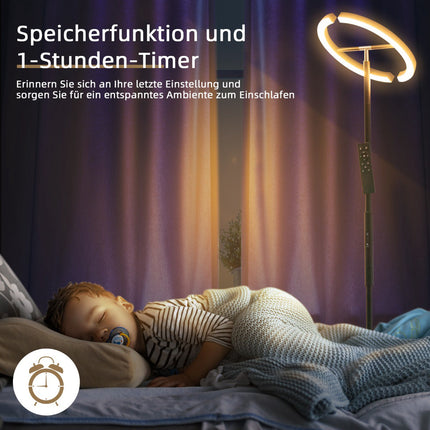 LED Floor Lamp – Dimmable 3000-6000K, Remote Control