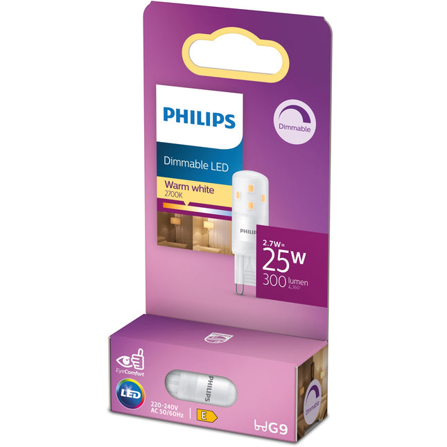 LED G9 Capsule 2.7W (25W) Dimmable 300lm