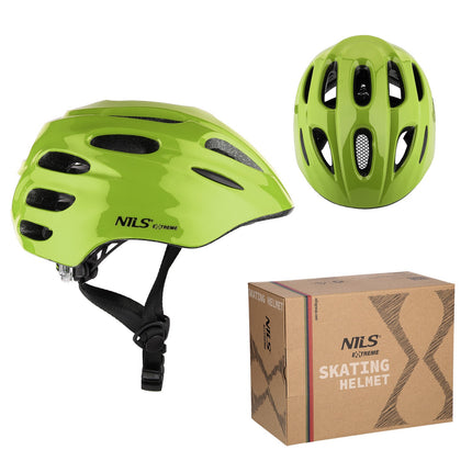 LED Green Helmet, Size XS (49-55 cm)