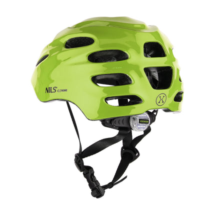LED Green Helmet, XXS (48-54 cm), Nils Extreme