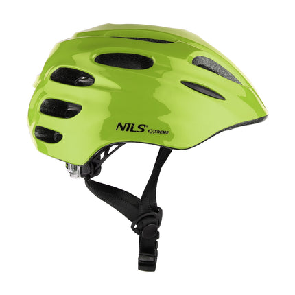 LED Green Helmet, XXS (48-54 cm), Nils Extreme