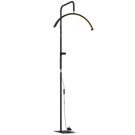 LED Half-Moon Eyelash Lamp, Phone Holder, Adjustable Height