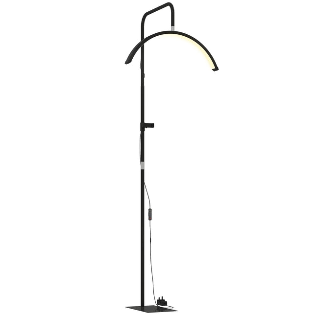 LED Half-Moon Eyelash Lamp, Phone Holder, Adjustable Height