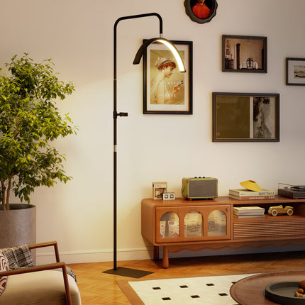 LED Half-Moon Eyelash Lamp, Phone Holder, Adjustable Height