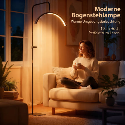 LED Half-Moon Eyelash Lamp, Phone Holder, Adjustable Height