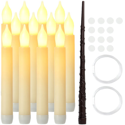 LED Hanging Candles, Set of 12, Remote Controlled