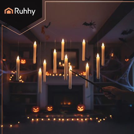 LED Hanging Candles, Set of 12, Remote Controlled
