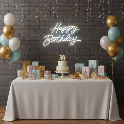 LED Happy Birthday Sign – Acrylic, USB Powered