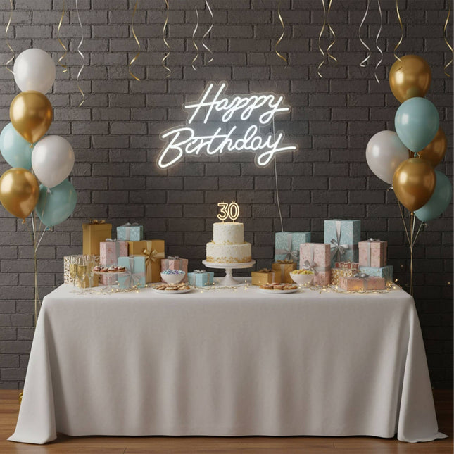 LED Happy Birthday Sign – Acrylic, USB Powered