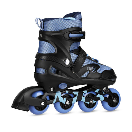 LED In-Line Skates with Protectors, Blue, Size L (39-42)
