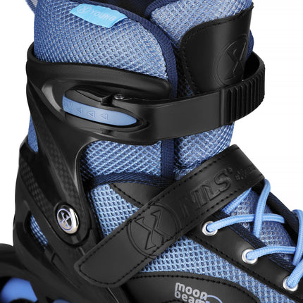 LED In-Line Skates with Protectors, Blue, Size L (39-42)